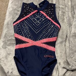 Navy and Pink Kids Dance Costume